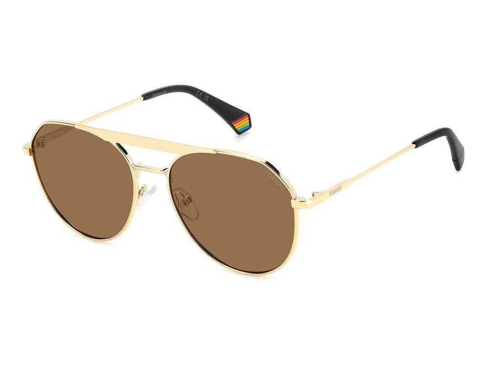 NEW POLAROID men's pld 6211/s/x pilot sunglasses in yellow/gold